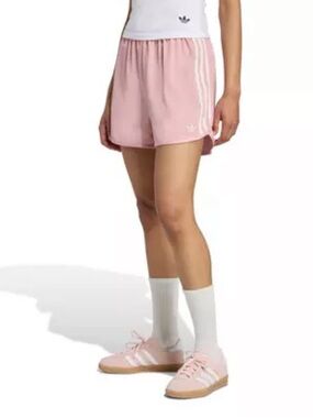 adidas Originals Women's Satin Ruffle 3-Stripes Shorts - NWOT